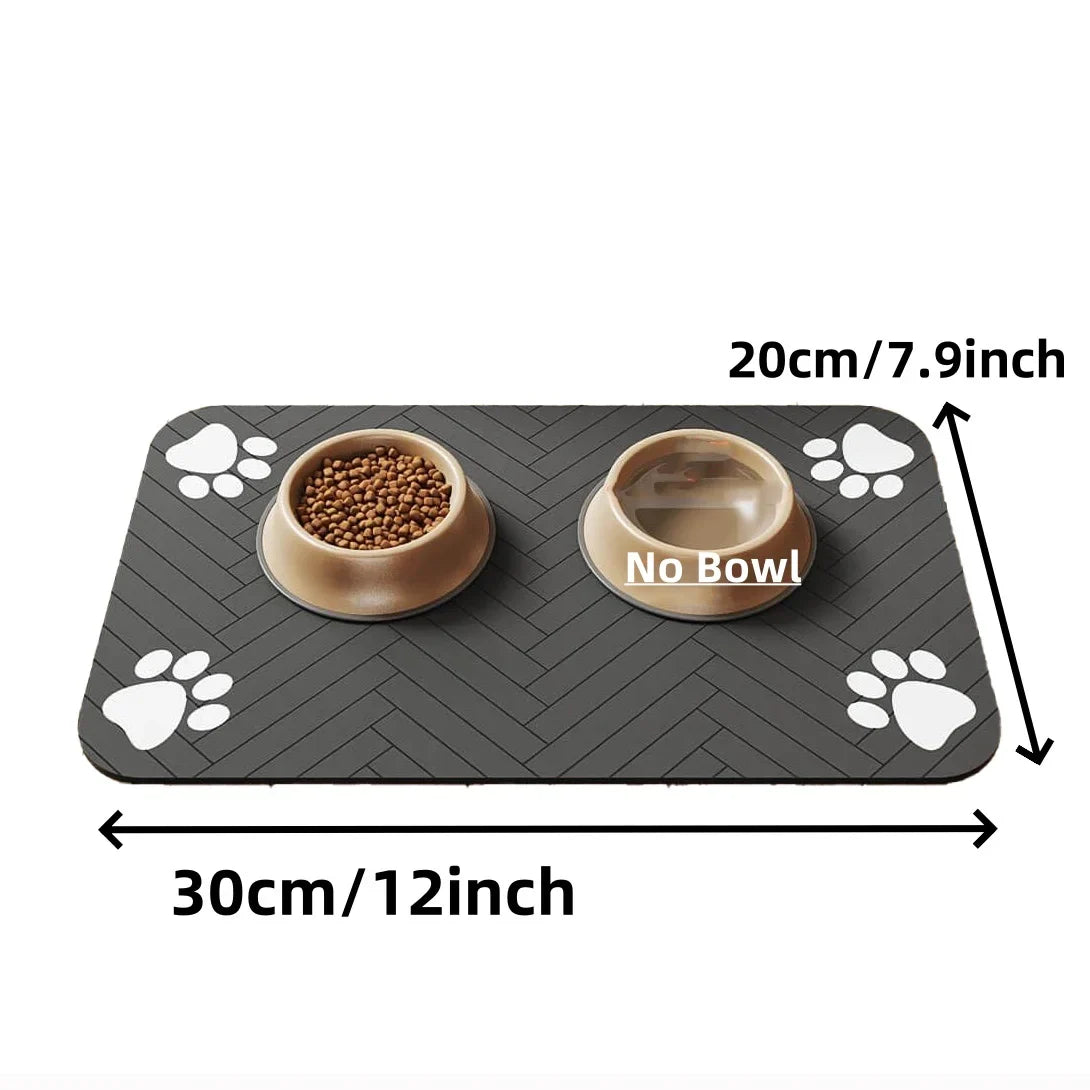 Waterproof Dog Bowl Mat | Non-slip, Quick Dry Feeding Pad for Pets, Cats & Dogs