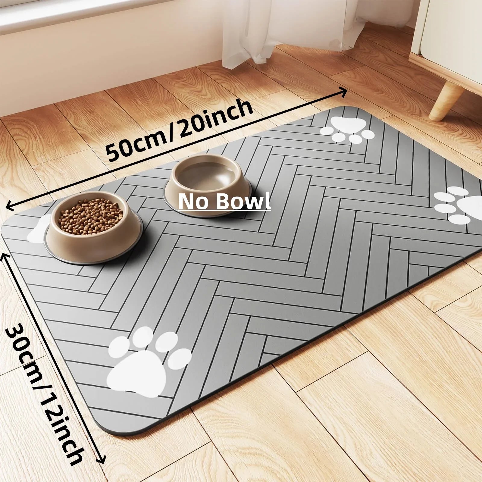 Waterproof Dog Bowl Mat | Non-slip, Quick Dry Feeding Pad for Pets, Cats & Dogs