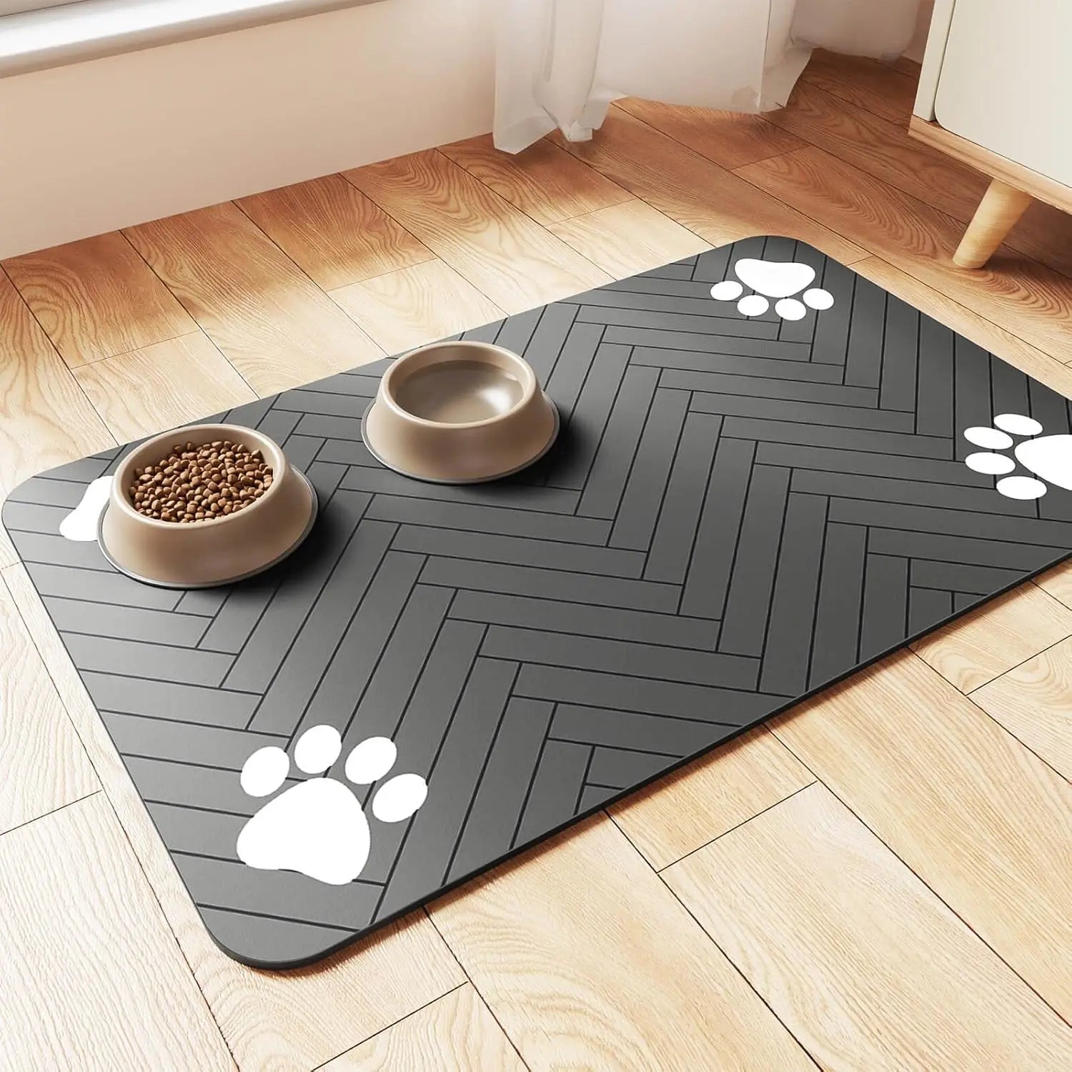 Waterproof Dog Bowl Mat | Non-slip, Quick Dry Feeding Pad for Pets, Cats & Dogs