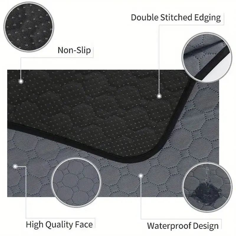 Reusable Dog Pee Pad + Waterproof & Absorbent – For Floor, Sofa, and Car | Eco-Friendly & Machine-Washable